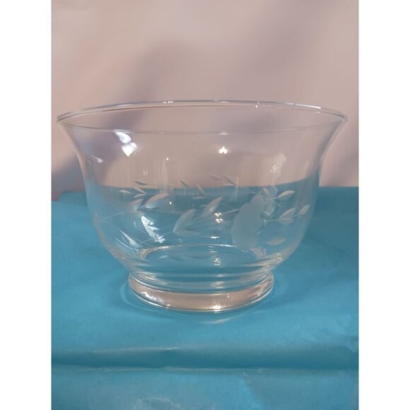 Princess House Crystal Heritage 4 pcs  condiment set bowls,plate,shell spoon - Picture 14 of 15